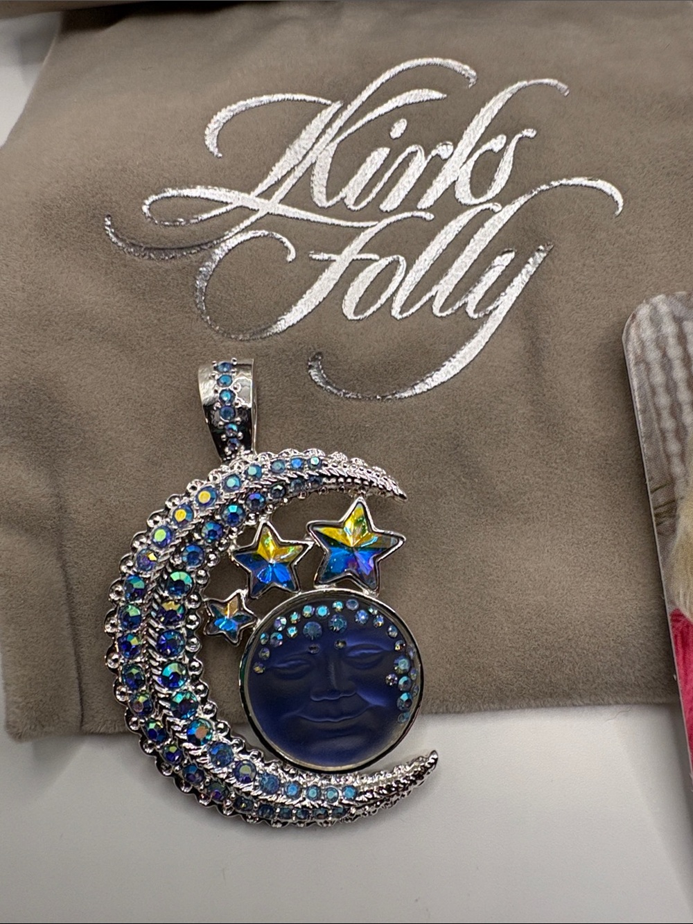 Kirks Folly Blue Moon & Stars Pendant